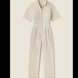 Trovata Audrey Jumpsuit Ivory Twill NWT